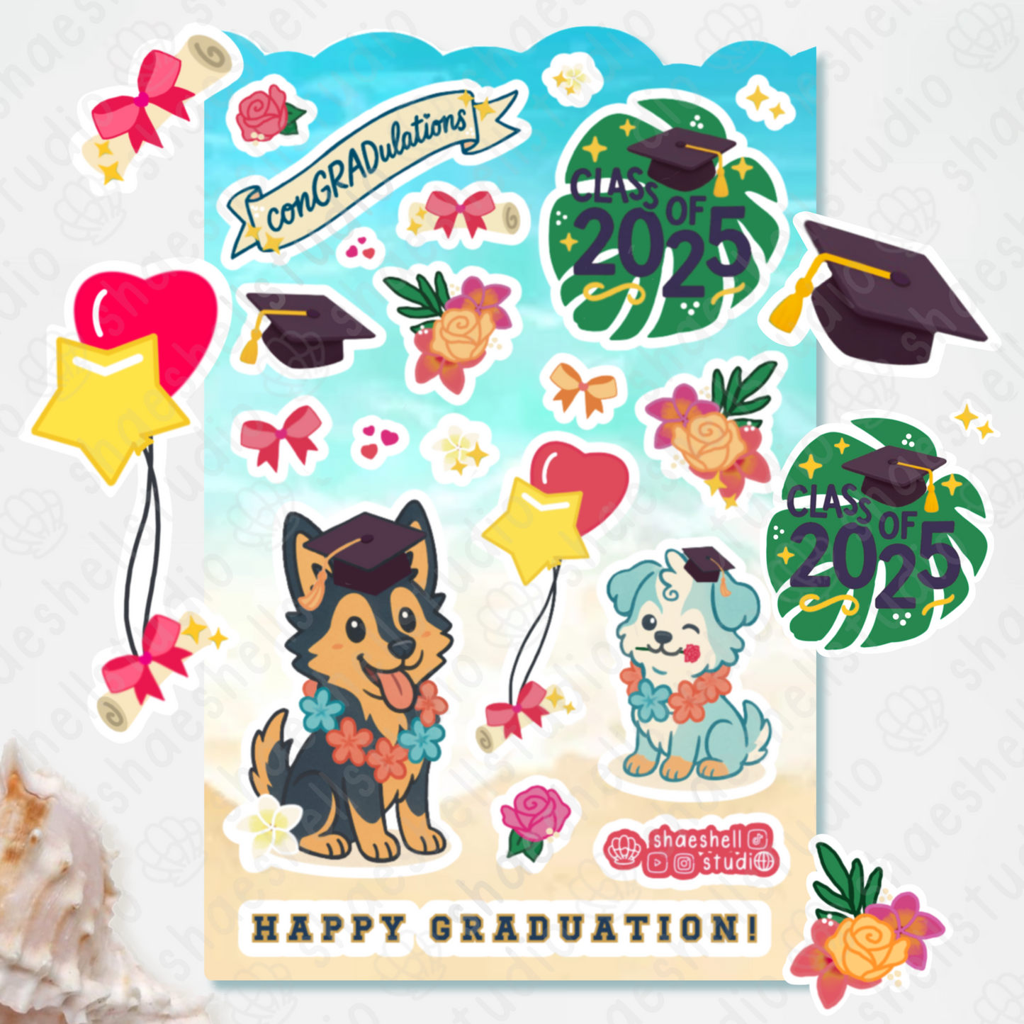 1Y. ✨ conGRADulations 2025 graduation sticker sheet