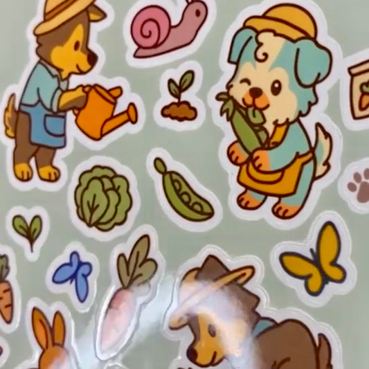 2C. garden fwends sticker sheet - Seasonal