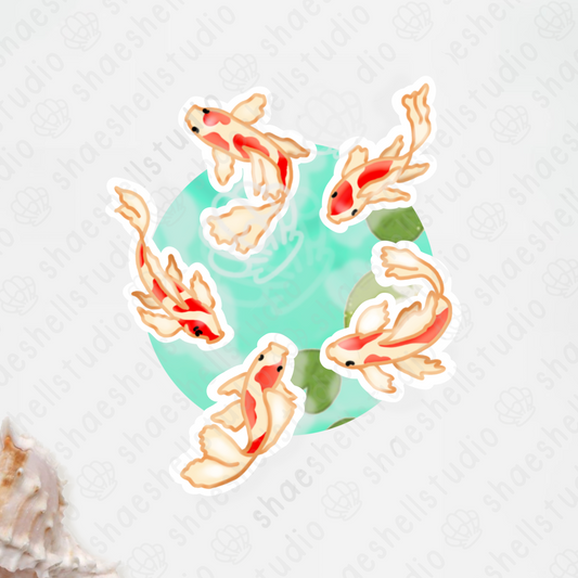3A. ✨koi fwends vinyl "die cute" stickers* (set of 5)