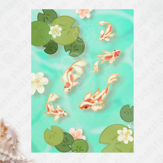2B. koi fwends print