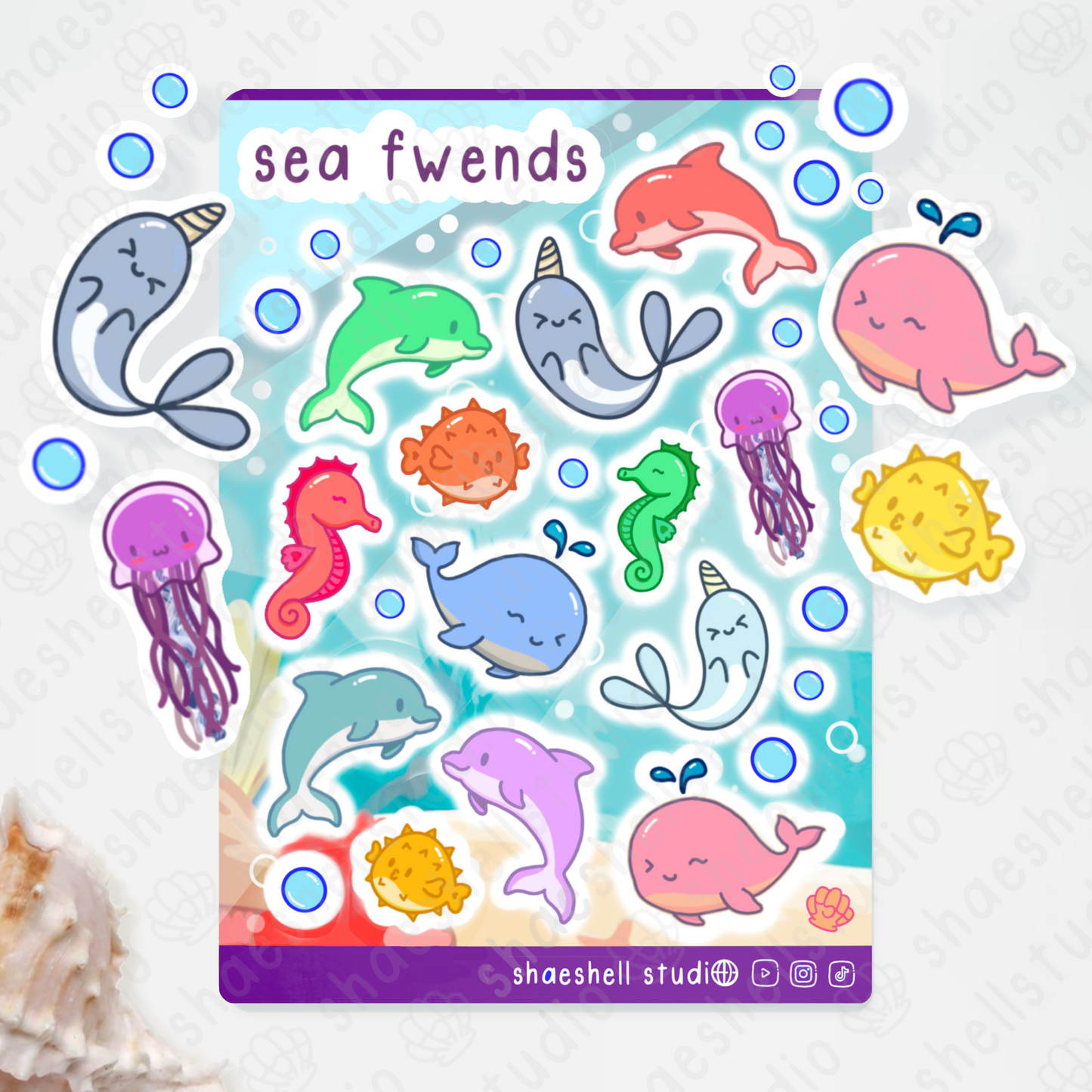 1I. sea fwends sticker sheet