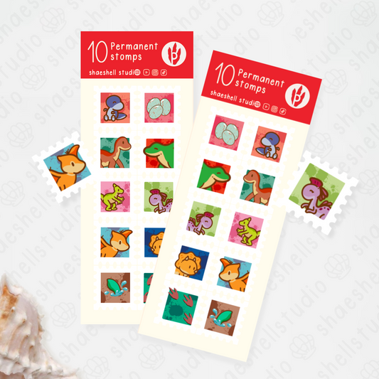1N. dino stomps sticker sheets (x2/order)