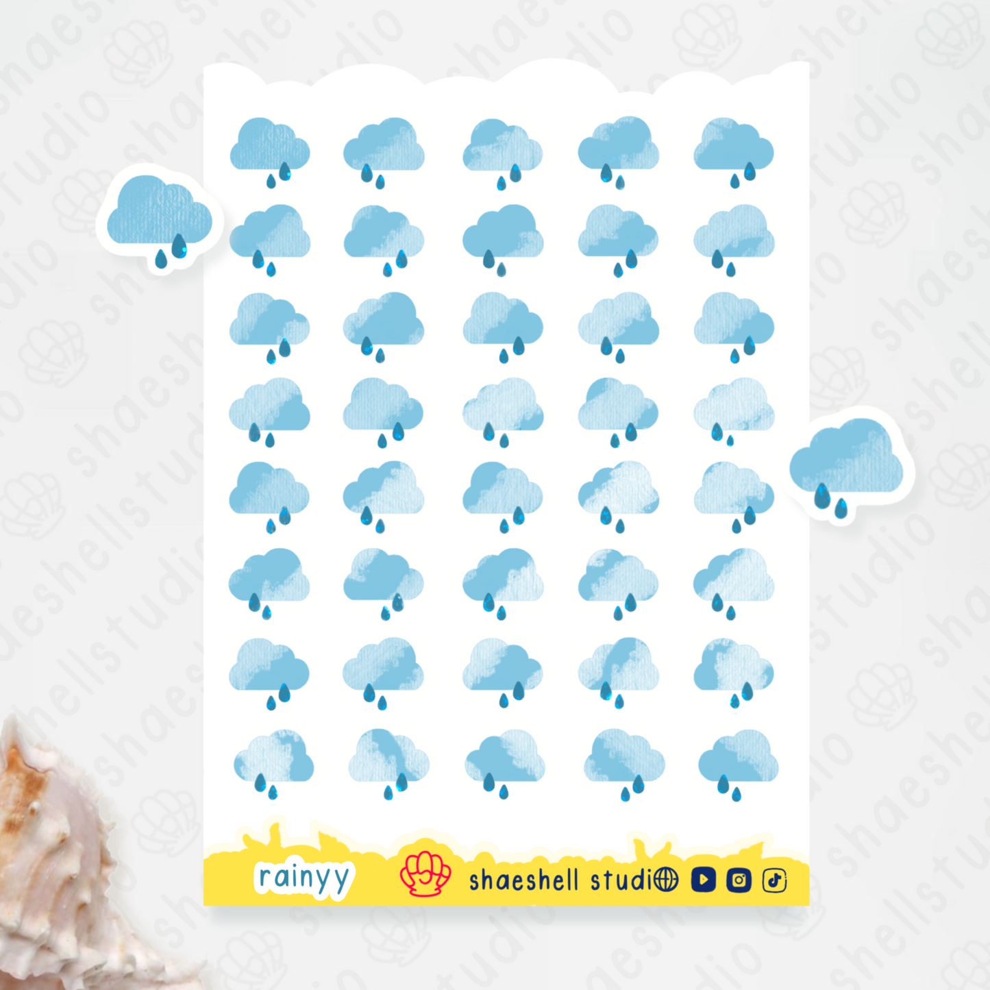 1D. rainyy sticker sheet
