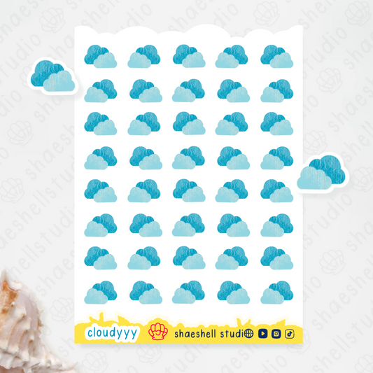 1C. cloudyyy sticker sheet