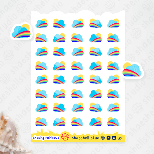 1A. chasing rainbows sticker sheet