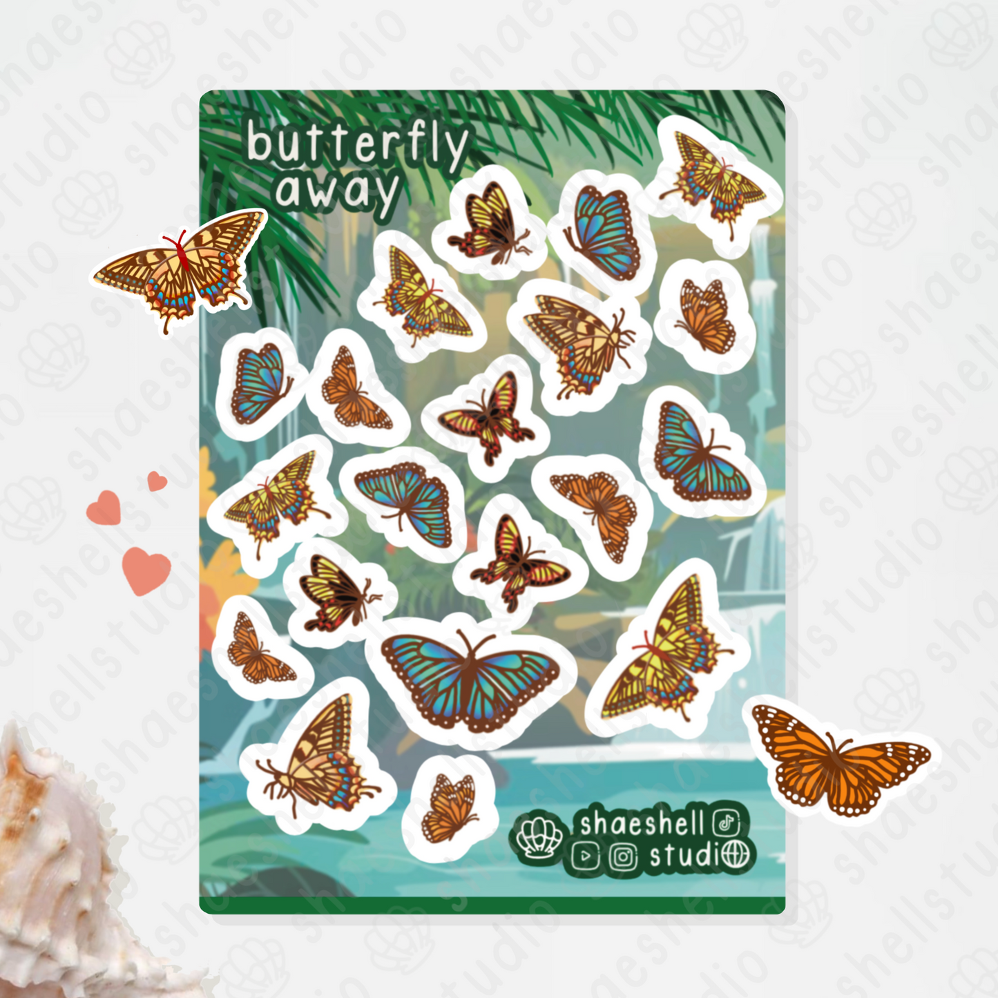 1K. ✨butterfly away sticker sheet*